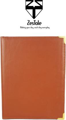 ZesTale PU Leather Menu Folder/ Restaurant Menu Holder(4 Leaves) (Set Of 1