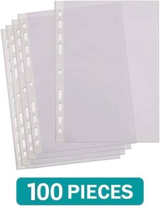FRKB Plastic A4 Documents Sheet protector Envelope Transparent File, 60 Micron Thick