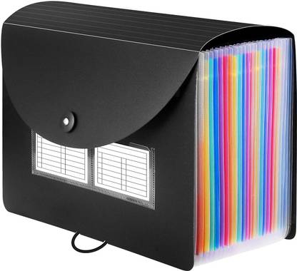 4tens Polypropylene (PP) Plastic 24 Pockets Accordion File Organizer File Folders Organizer Expanding File Folder