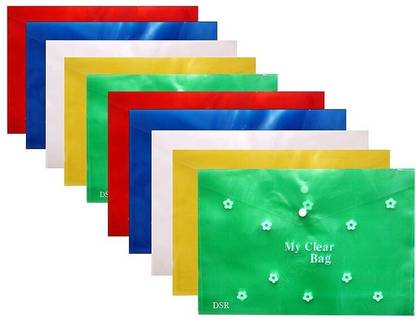 Eclet A4 Document File Folder Bag, Transparent Envelope Holder Storage Case Paper
