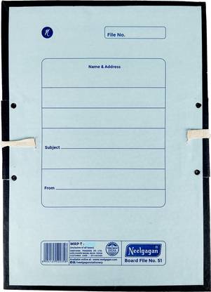 NEELGAGAN File Board No. 51 Two Fold File Hard Card Board (P-10) (25.0 cm x 35.0 cm)