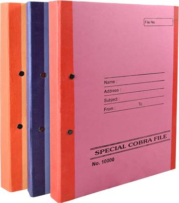 CLICKEDIN Paper A4 Size Cobra Spring File Folder For Office , School , Colleges And Etc Documents File Folders Set Of 1 Random File