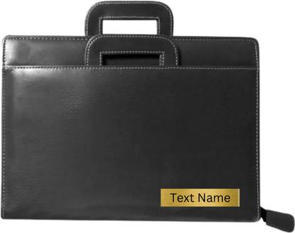 Printdoot.com Leather file folder personalized Engraved leatherette file folder with Name for documents/certificates and interview a best gift for youngester/college going and useful for conference and Meetings 20107.