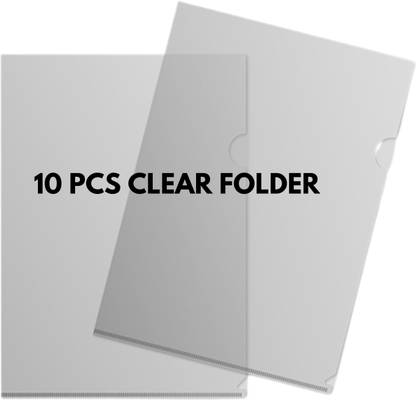 Lonaar A4 Document Plastic Clear Transparent Folder For School & Office Clear Bag Clear Bag File Folder
