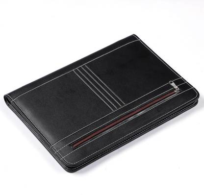 Ang PU Leather Premium PU Leather 20 Sleeves File Folder for Certificate, A4, Legal Size Professional Documents Organizer Bag with Zipper Closure