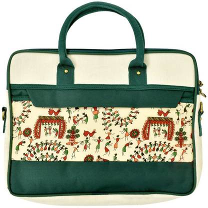 CAMPIO Jute Warli Print Premium Sling Document Bag File Folder for Certificates with Handel