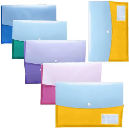 KARP Polypropylene (PP) FC Size Twin Double Pocket Envelope Document File Bag