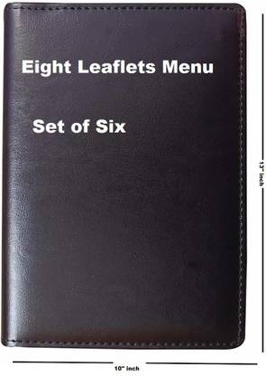 Royal stationary Positive Vibes Premium class rexine Hotel/Restaurant Menu Book cover with 8 Eight Leaflets (13" x 10'' Set of Six