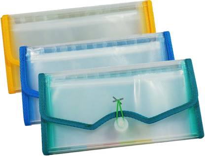 SHINING ZON Plastic 13 Pocket Expanding File Folder A6 Cheque Size