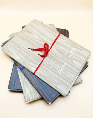 CRAFTWAFT Orient Paper Board Matt Wood Cover File Document Folder Four Fold Cover File COVER FILE