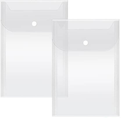 SHINING ZON Plastic Vertical Button File Folder For Documents, Certificates