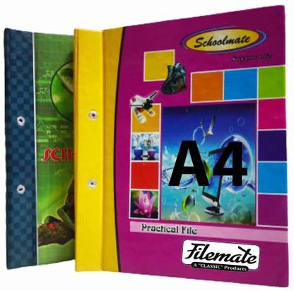 FileMate A4 Size Drawing File(Pack of 6 pcs)(Size: 8.75 X 11.75 inch) / Practical File / Botany File(Specially for school students)