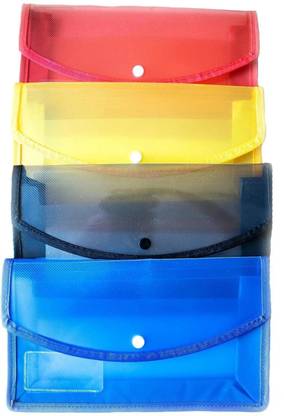 Classik Waterproof Clear Expanding Document Folder with Snap Button, Expanding Multipurpose, A5 Size(Smaller Size) Suitable for Cheque Books, Stationery Kits, Travel Kit, Vehicle Documents and More Expanding File and Folder