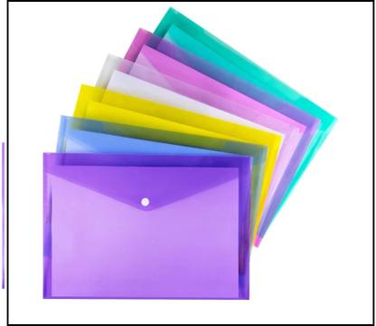 futureX Plastic File Folder-A4, FS Size Envelope Document Certificates File Folde Pack of 45