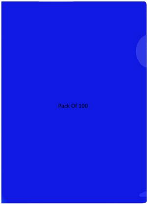 SHINING ZON Polypropylene Blue Colour L File Folder