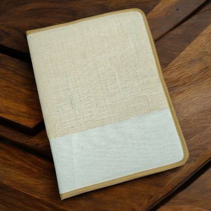 CAMPIO Jute Jute Multipurpose Zip Closure Pocket File Sleeve A4 Professional Files and Folders to Store Card, id, Certificate, Legal Size Documents for Home, Office, School