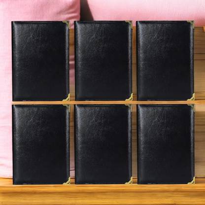 futureX PU Leather Bill Folder for Restaurant and Hotel with Card and Receipt Holder, (Set of 6)