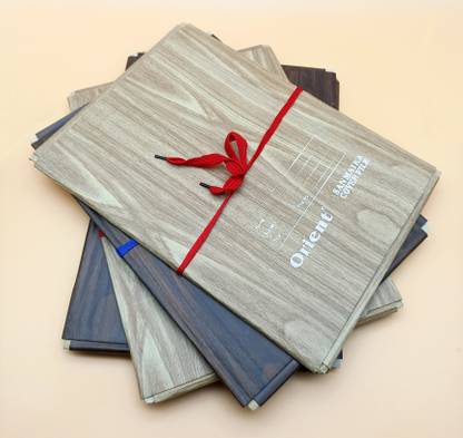 CRAFTWAFT Orient Paper Board Wood Matt Cover File Document Folder Four Fold Cover File COVER FILE