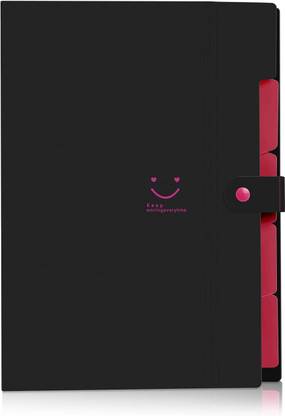 NISUN Polypropylene 5 Pockets A4 File Organizer, Expanding File Folder,Document Organizer