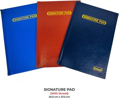 NEELGAGAN Signature Pad (With Thread) Hard Bound (26.0 Cm X 37.5 Cm) Signature Pad
