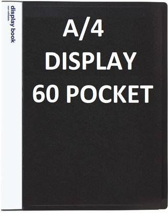 RAMKE A4 size Clear Book File(60 transparent inner pockets)(Size: 12.25 X 9.25 inch) / Display File / Leaf File