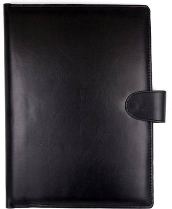 FASTIDIOUS Professional Leatherette Magnetic Button Safety Lock Conference File Folder Personal And Professional Document Organizer For Business Meetings, Seminars, Conferences, Presentations, Interviews- Home And Office Use