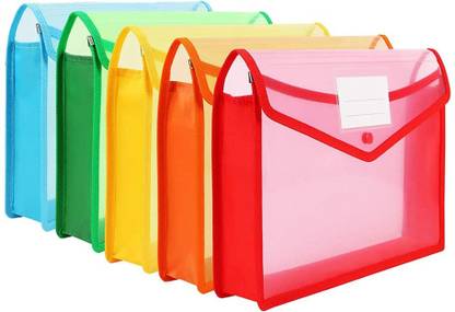 THR3E STROKES File Folder Plastic A4 Documents File Storage Bag pack 5 1 PLASTIC