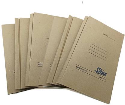 CRAFTWAFT Shila Hard Board Brown Lace File for Documents, Papers, Certificate etc Document Punch File, Lace Folder, Thread Folder