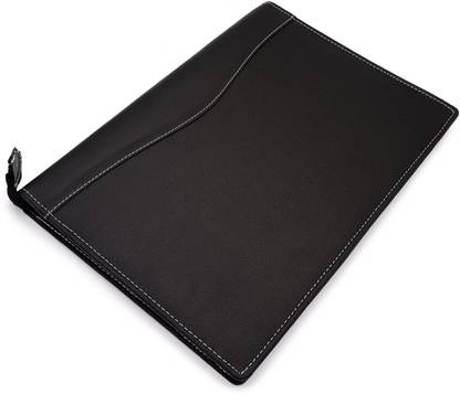 FASTIDIOUS Premium Leatherette Four Ring Multipurpose Zipper Binder 20 Leafs Document Organizer for Marksheets, Certificates, Degrees, Interview Portfolio