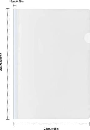SAHICOLLECTIONS plastic Stick File Folder for A4 Paper Transparent