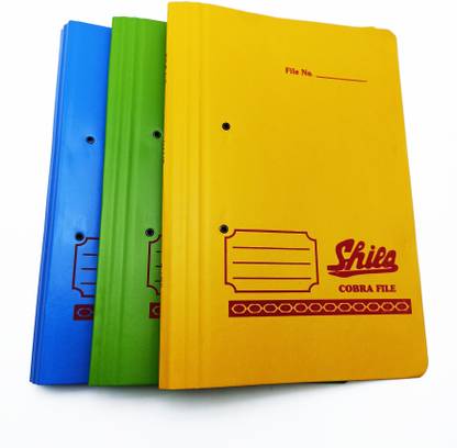 CRAFTWAFT Basic Rainbow Paper Board Shila Spring Cobra File Punch File, Flat file for Documents, Papers, Certificate etc