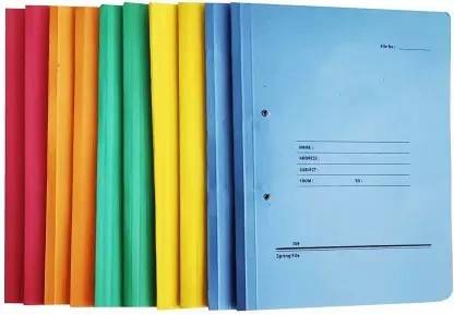 SMART HOME Paper Spring File Board/Cobra File Folder for Certificates and Documents- Set of 10