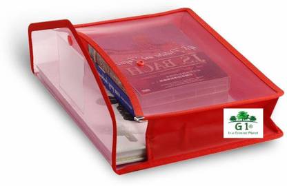 BHARJA Plastic Envelope Folder, Transparent Poly-Plastic A3 Documents File