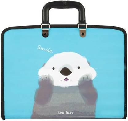 ARRMAN PLASTIC FILE FOLDER SHEET SIZE:A5 WITH HANDLE AND ZIPPER LOCKER