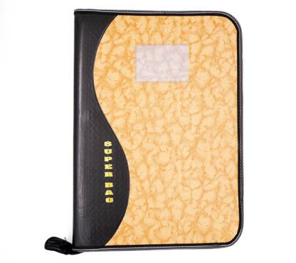 ASRAW PU Leather B4 Size Professional Zipper Portfolio Binder 20 Leafs Document Organiser for Certificates, Marksheets, Degrees, Interviews, Important documents