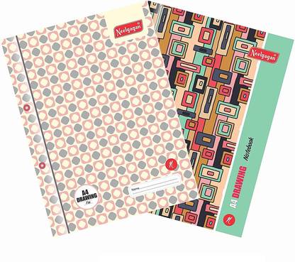 NEELGAGAN Drawing File A4 Size Hard Card Board P-6 (22cm X 31cm) ) (Thread File) Soft Cover