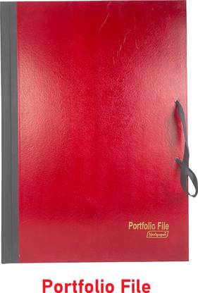 NEELGAGAN Portfolio File With Handle A2 Size Hard Card Board Portfolio File, (40cm X 58cm), Folder with Elastic Band