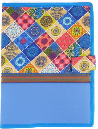 ASRAW Premium Cloth Rangoli Design Conference File Folder Velcro Closure Mechanism Document Holder For Corporate Meetings, Conferences, Presentations, Seminars, Interview Portfolio- Home And Office Use