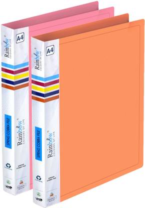 KARP Plastic Durable Plastic A4 Size Cobra Spring Clip File Folder, File for Document Holder Certificates Holder
