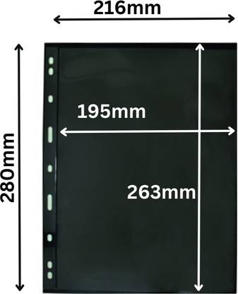 Kacper ACID-FREE PLASTIC PREMIUM BLBACK PAGES - MEDIUM SIZE - GRID 1