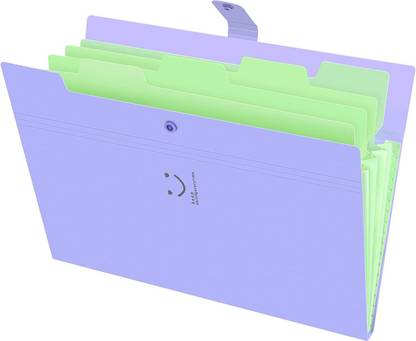 Corslet Expanding File Folder, Cute Folder for Documents 5 Pocket Folder Organizer A4 Size Folder