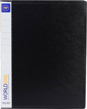 World One Polypropylene Display Book File Folder Made of 0.8 mm Virgin PP for Documents with 20 Bound Top Loading Plastic Binder Sleeves, Project Folder for Individuals, School & Offices, Size A4
