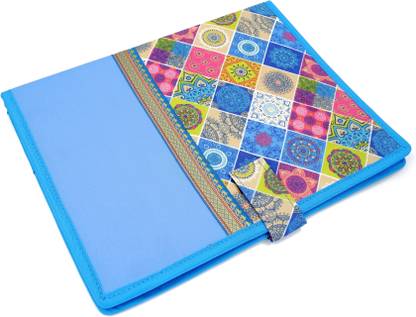 FASTIDIOUS Premium Cloth Conference File Folder Rangoli Pattern Velcro Closure Document Holder Certificate Organiser For Certificates, Marksheets, Graduation Degree, Interview Portfolio- Home And Office Use