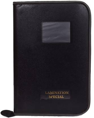 CAMPIO PU Leather 20-Leaf File Folder Interview Portfolio Professional File Zipped Document Holder