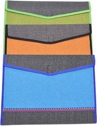 AHTBR JUTE & FABRIC File Folders, Business travel, Certificates, Documents Holder, Document handle Bag,