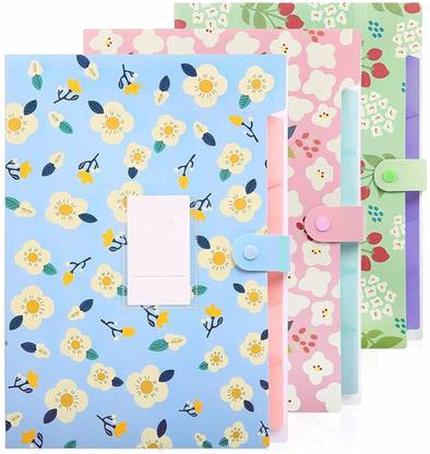 IORAA File and Document Folder for Girls and Boys 6 Pockets Document File Folder Expanding File Folder