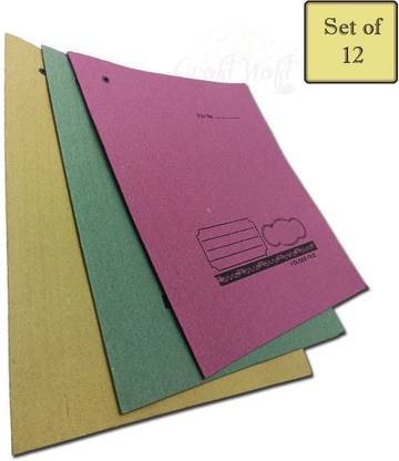 CRAFTWAFT Basic Paper Board Folder File, Tag File for Documents, Papers, Certificate etc Folder File, Tag File