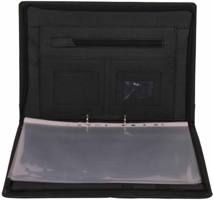 ZesTale Premium Faux Leather 2 Ring Document Folder (With Leafs)