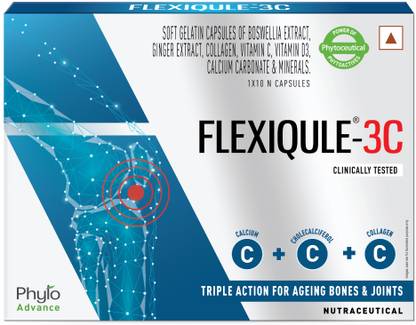 Phytoadvance Flexiqule 3C | Joint Pain Relief | Reduces Stiffness | For Knee & Back Pain