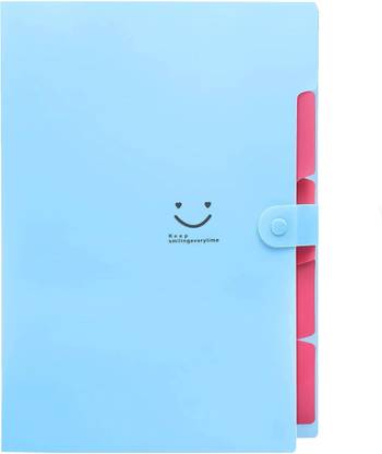 NISUN Polypropylene 5 Pockets A4 File Organizer, Expanding File Folder,Document Organizer